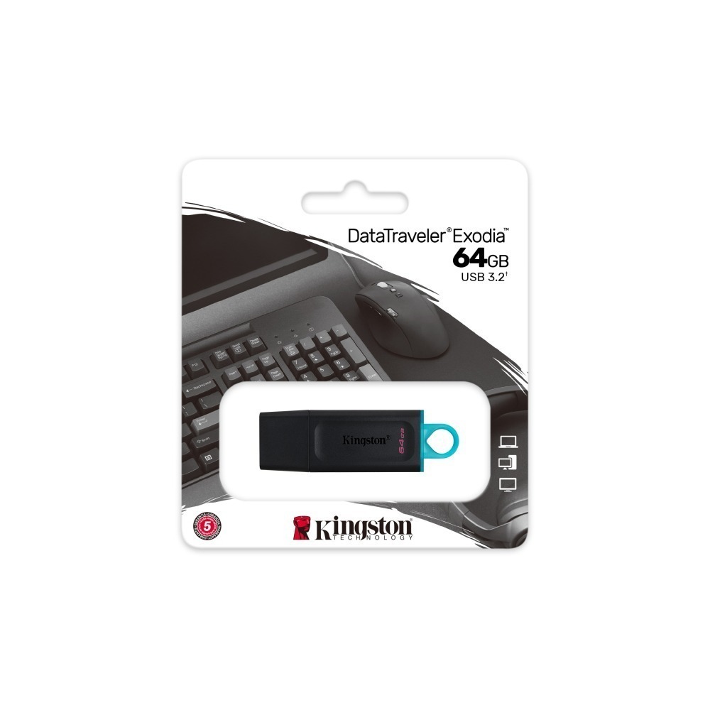 金士頓 DataTraveler Exodia 64GB USB 3.2 隨身碟 DTX 保護蓋及大扣環設計-細節圖6