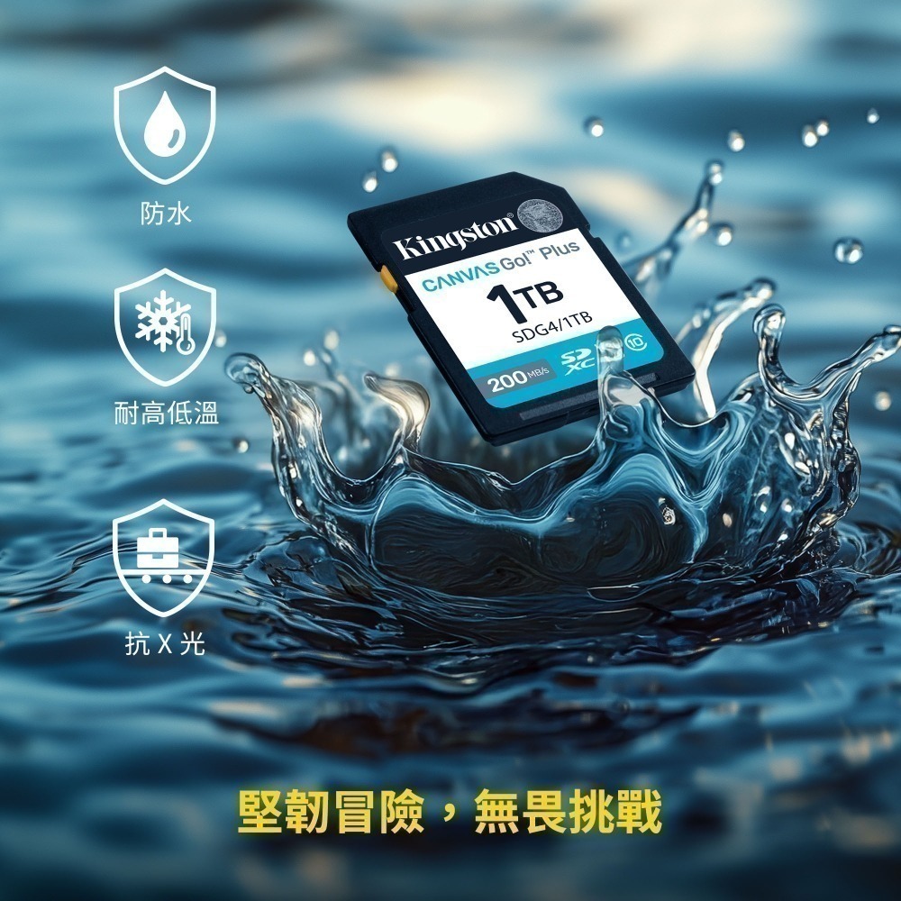金士頓 Canvas Go!Plus SD 記憶卡 128GB V30 U3 4K影片錄製 SDG4-細節圖6
