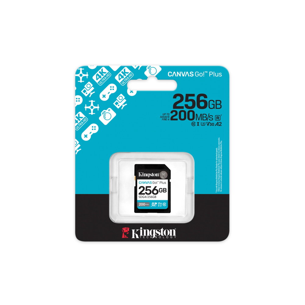 金士頓 Canvas Go!Plus 256GB SD 記憶卡 V30 U3 4K影片錄製 SDG4-細節圖8