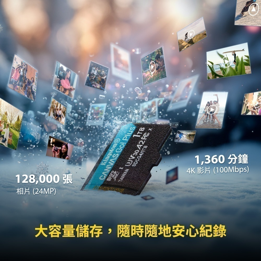 金士頓 Canvas Go!Plus SDCG4 512GB microSD 記憶卡 UHS-I U3 V30 4K-細節圖4