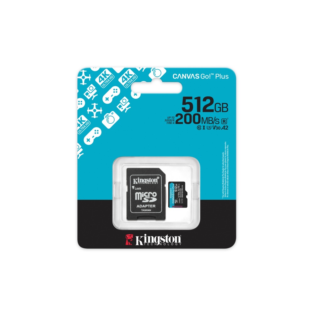 金士頓 Canvas Go!Plus SDCG4 512GB microSD 記憶卡 UHS-I U3 V30 4K-細節圖8