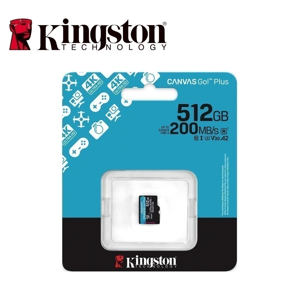 金士頓 Canvas Go!Plus SDCG4 512GB microSD 記憶卡 UHS-I U3 V30 4K-規格圖9