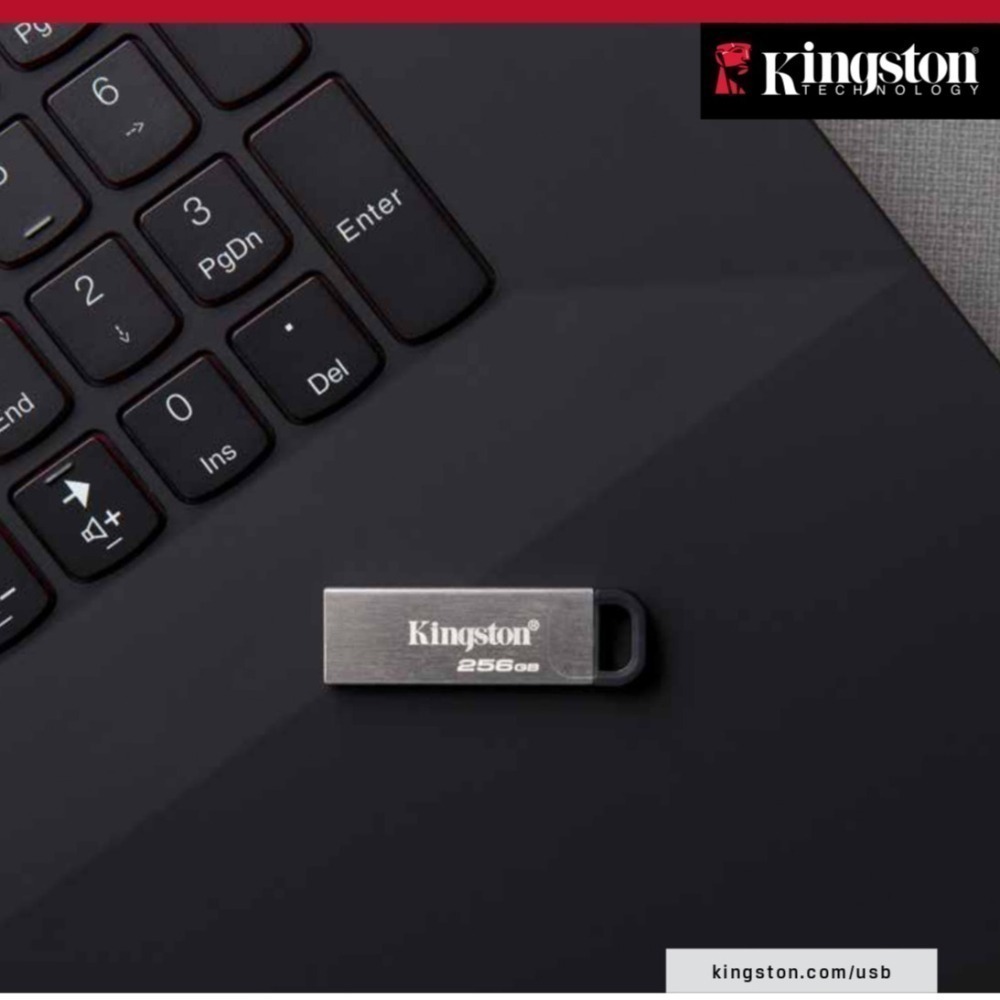 金士頓 DataTraveler Kyson 128GB USB3.2 隨身碟 DTKN 金屬外殼 實用扣環設計-細節圖2