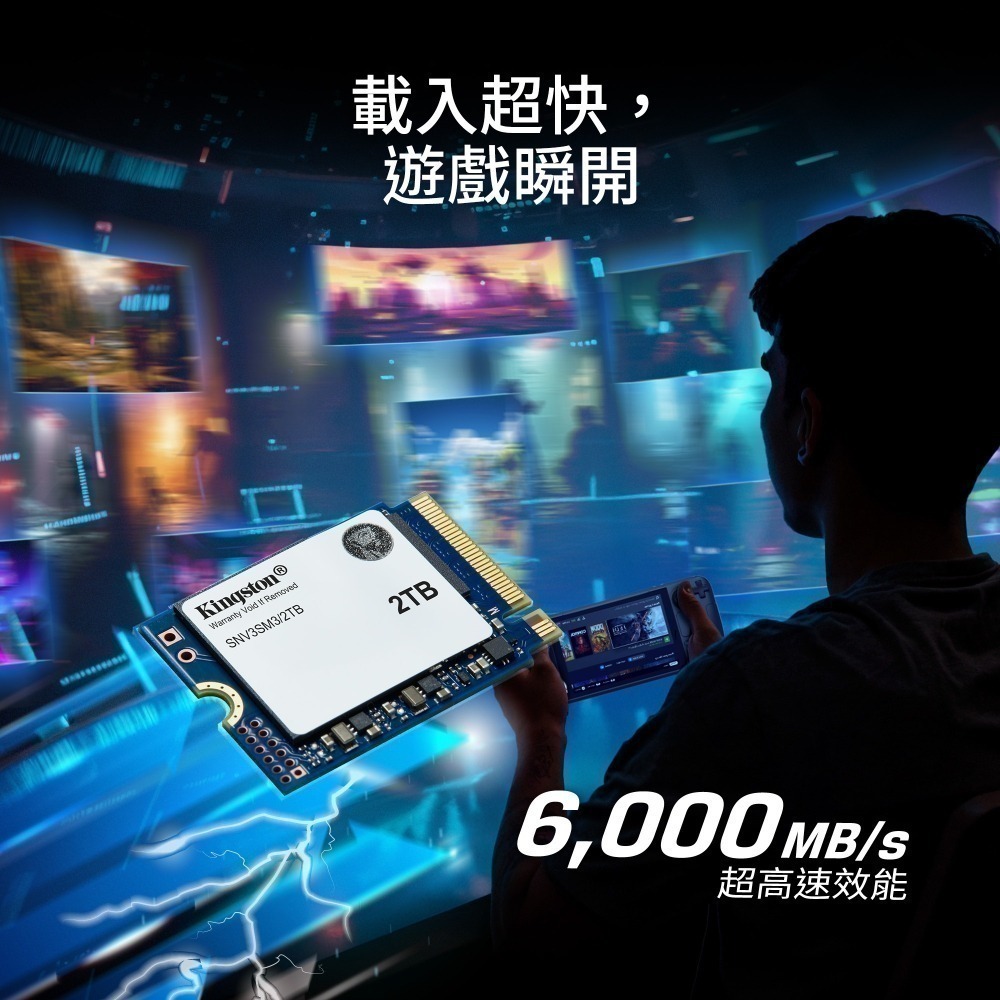 金士頓 Kingston NV3 2TB PCIe 4.0 NVMe M.2 2230 SSD 掌上型遊戲機適用-細節圖2