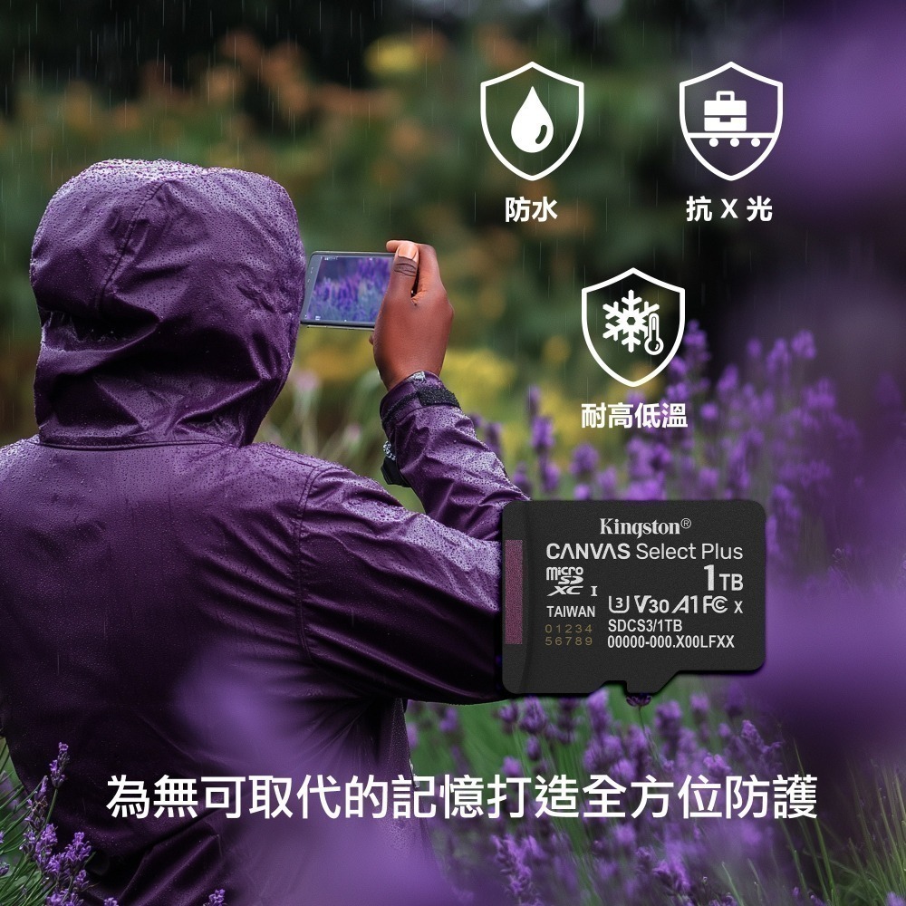 金士頓 Canvas Select Plus 128GB microSD 記憶卡 C10 符合 A1 效能 SDCS3-細節圖5