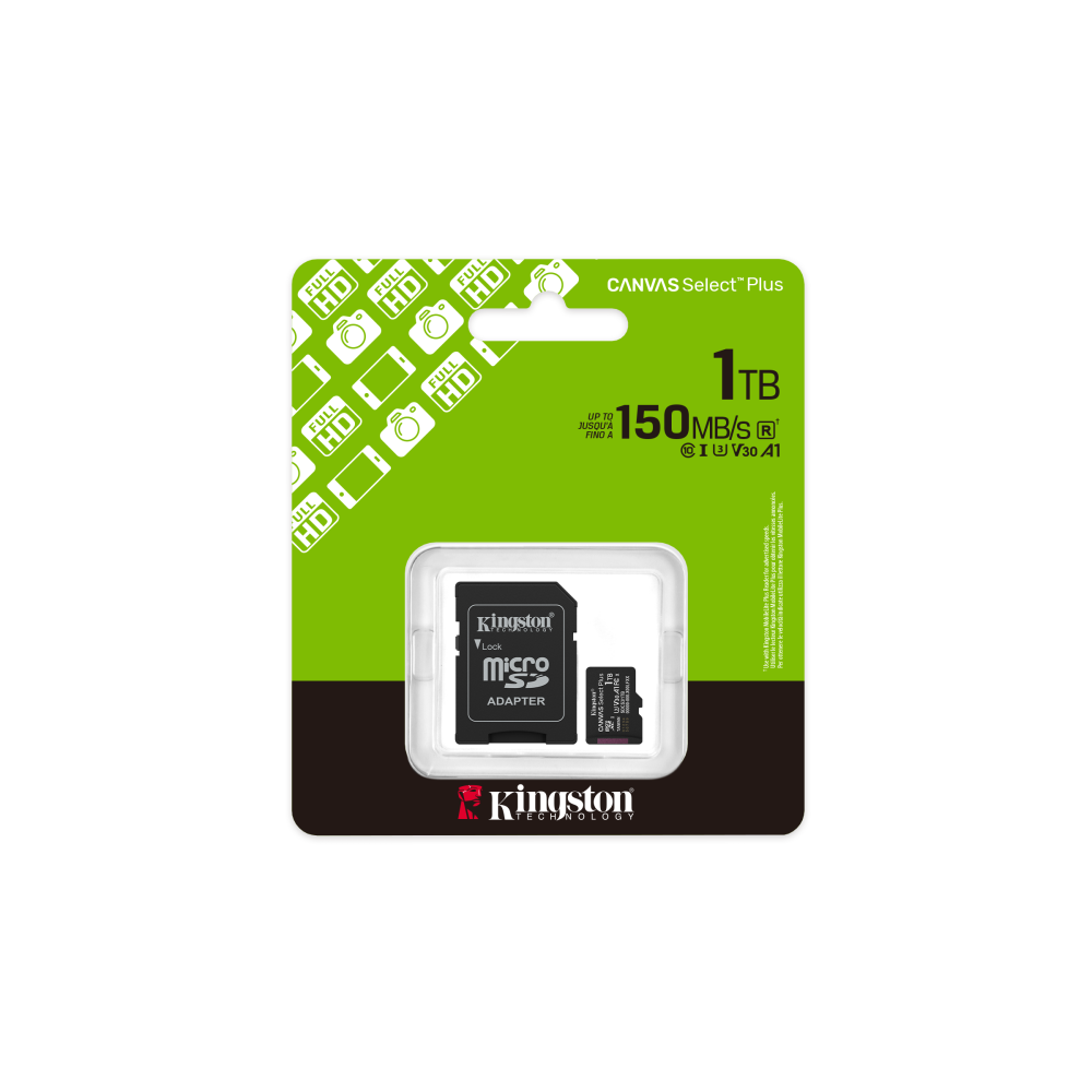 金士頓 Canvas Select Plus microSD 記憶卡 1TB U3 V30 A1 SDCS3-細節圖2