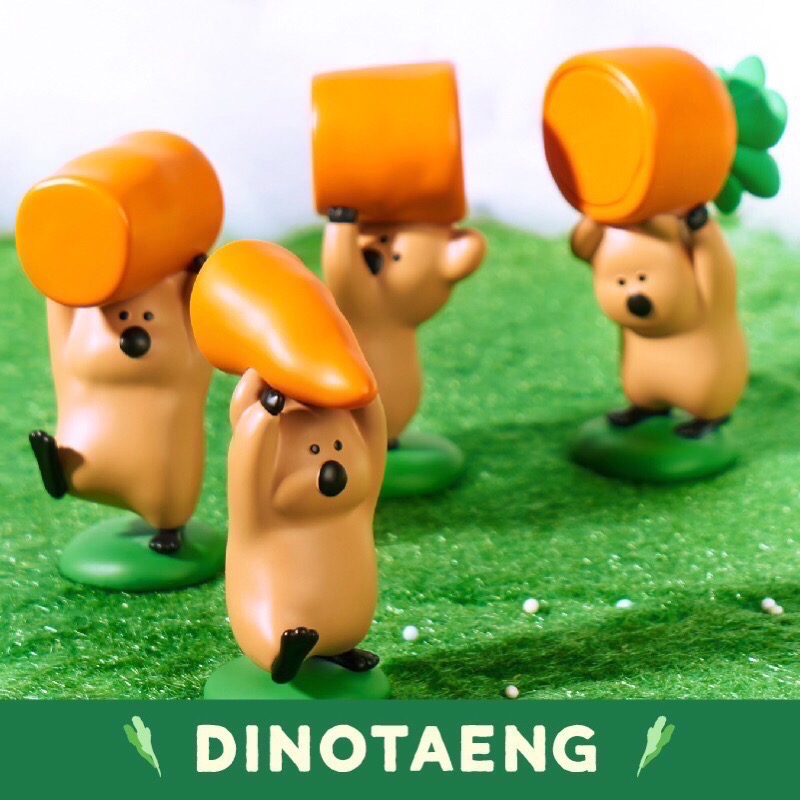 💥全新現貨💥Dinotaeng 胡蘿蔔吊卡 一組4入 柿子椒熊-細節圖2