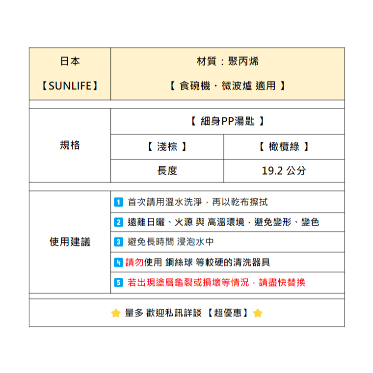 【SUNLIFE】【細身PP湯匙】筷子 今治毛巾 杜比亞 項鍊 手飾 戒指 泡麵 拖鞋 盤子 不沾鍋 馬克杯 衛生紙 紙-細節圖3