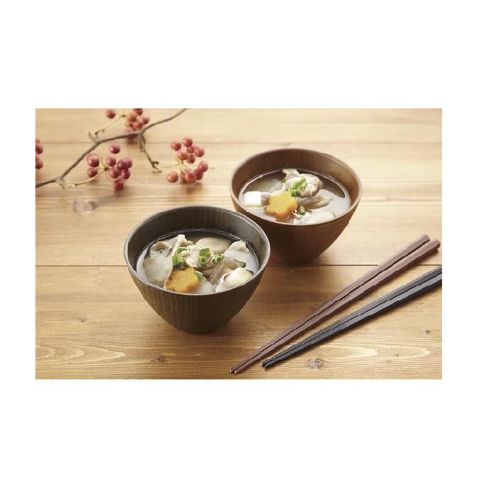 【E4-6】【SUNLIFE】【木紋湯碗】木頭筷子 筷子 日本原裝 日本餐具 居家餐具 防滑筷 露營用品 餐盤 碗筷 免-細節圖8