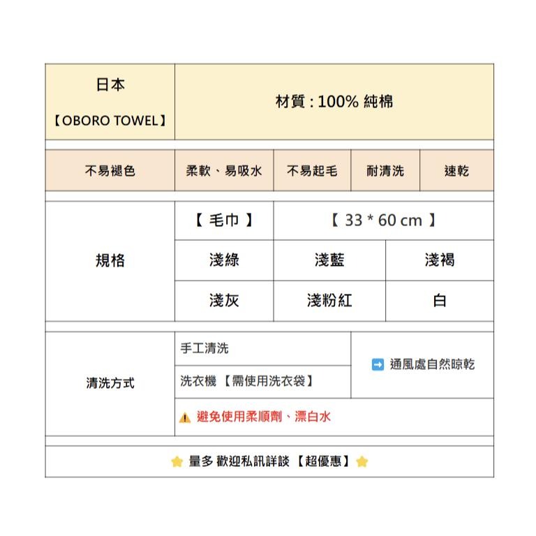 ✨精品毛巾✨【OBORO TOWEL】毛巾 浴巾 今治浴巾 日本毛巾 運動毛巾 純棉浴巾 吸水毛巾 日本製 飯店浴巾-細節圖3