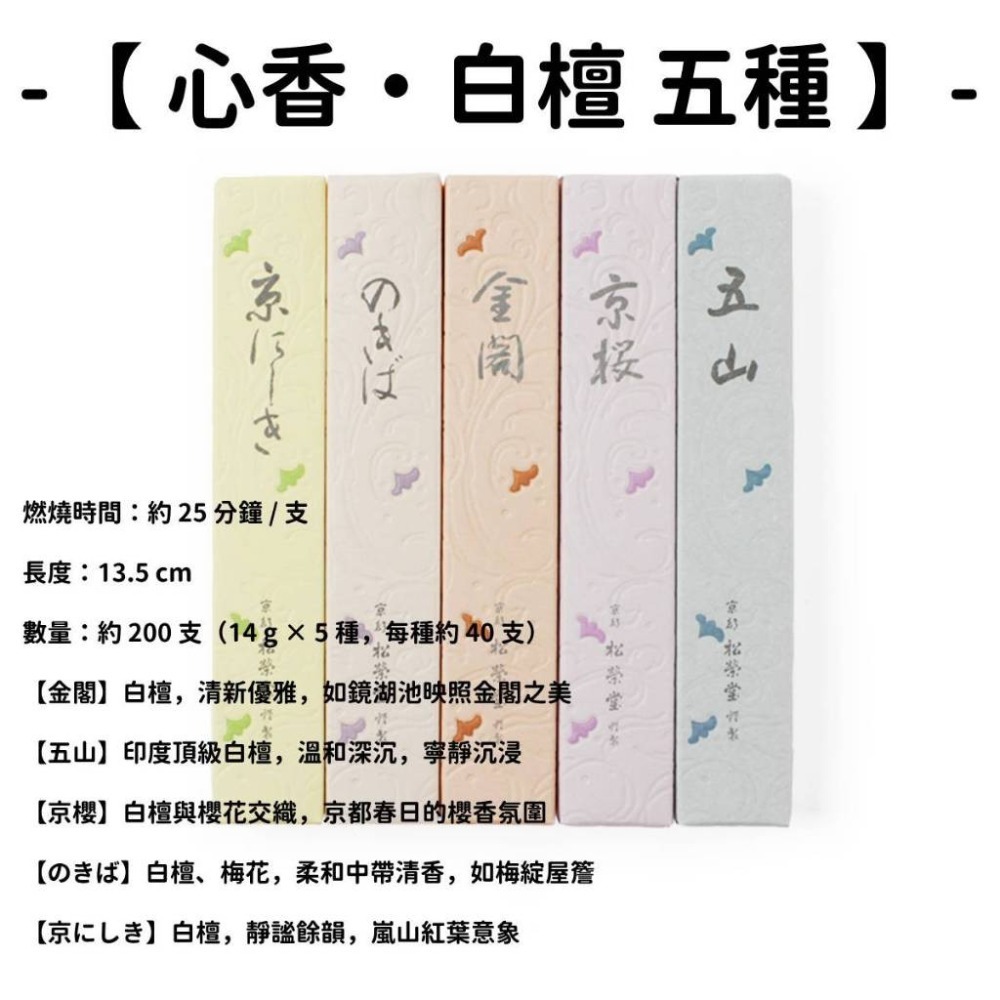 【心香・白檀 五種】