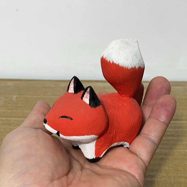 可愛火狐-EC伊森木雕-細節圖2