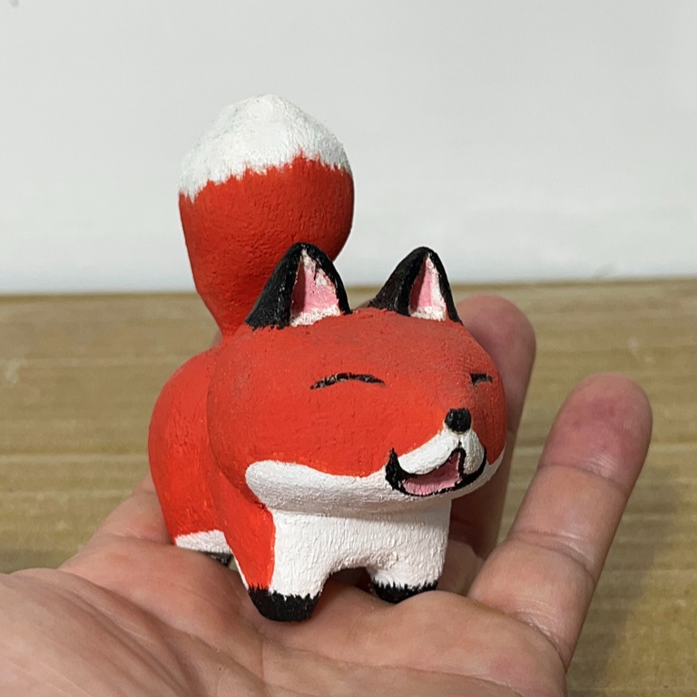 可愛火狐-EC伊森木雕-細節圖3