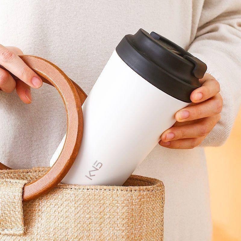 隨行咖啡杯【熊愛露】真陶瓷內膽保溫杯 ins風 陶瓷隨行杯 辦公杯 帶蓋 情侶杯 陶瓷內膽保溫杯 露營咖啡杯-細節圖5