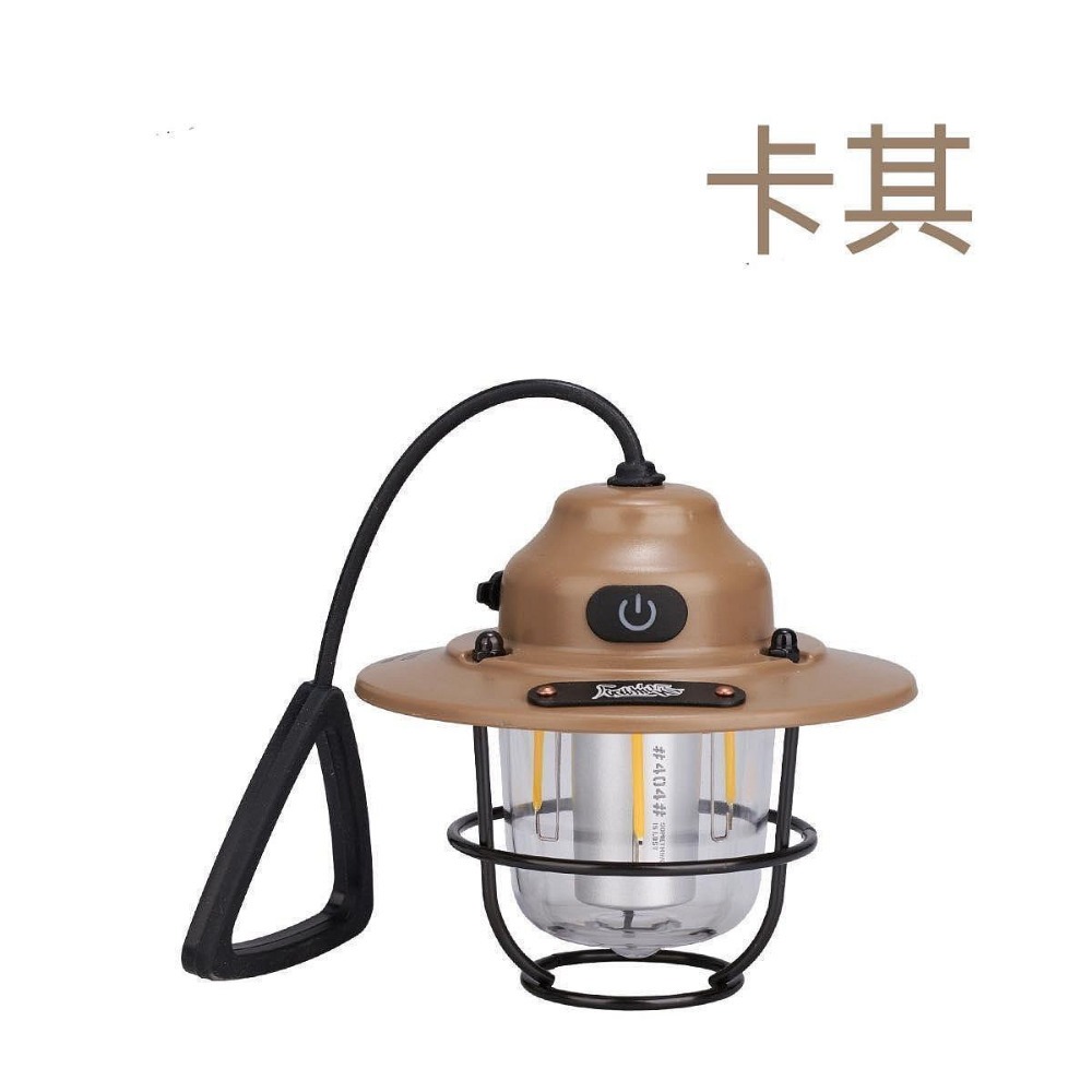 吊掛式野營燈【熊愛露】usb充電復古露營燈.營地燈.氛圍燈.帳篷led燈.typc-c充電.鐵道燈.漁夫燈.松果燈-規格圖9