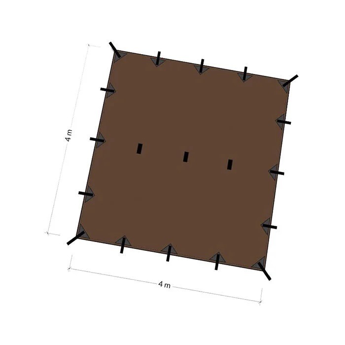 【熊愛露】Tarp 3x3.4x4 方形天幕.野營.天幕帳篷 bushcraft軍事露營. DD Tarp同款.原廠製作-細節圖5