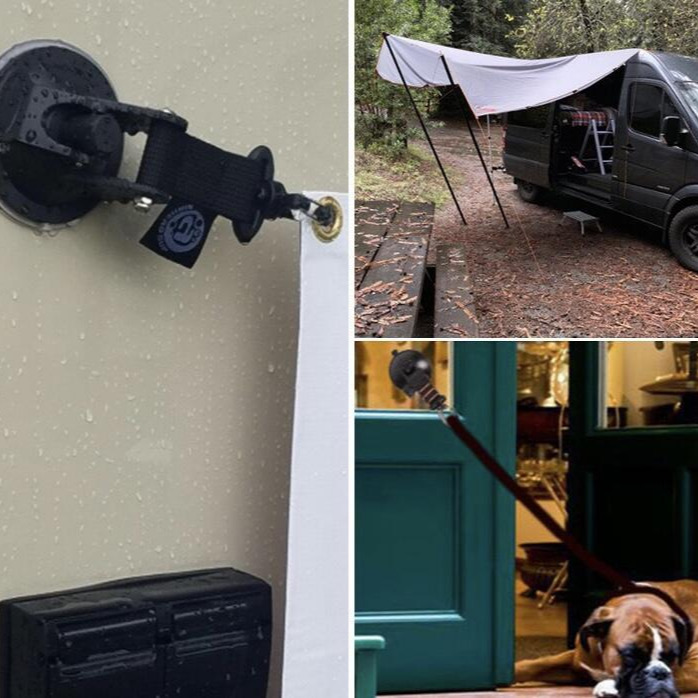 多功能車用強力吸盤【熊愛露】汽車吸盤吸力加強綁帶真空吸盤掛勾野營露營天幕.萬用吸盤掛勾-細節圖8