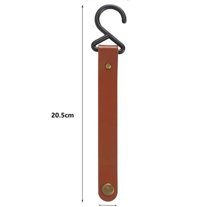 皮革扣環掛勾 【熊愛露】皮革掛勾 露營掛勾 皮革鈕扣掛鉤 S型掛鈎 戶外掛勾 露營繩扣 鑰匙扣 野餐 露營掛勾-細節圖3