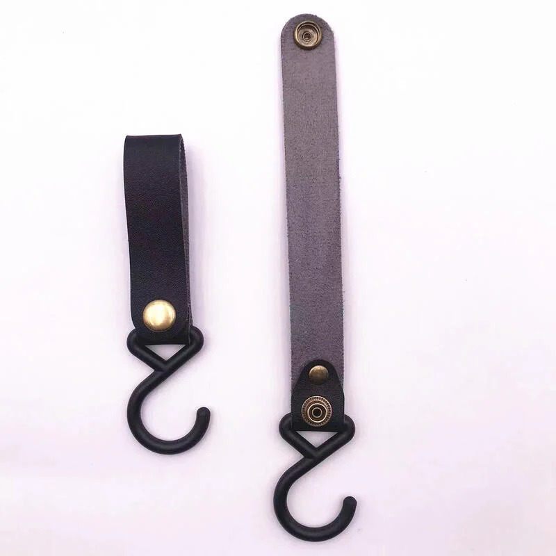 皮革扣環掛勾 【熊愛露】皮革掛勾 露營掛勾 皮革鈕扣掛鉤 S型掛鈎 戶外掛勾 露營繩扣 鑰匙扣 野餐 露營掛勾-細節圖7