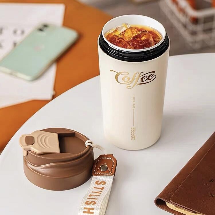 480ml真陶瓷內膽 用超商大杯咖啡.小熊杯 保溫杯 環保杯 隨行杯 保溫杯 飲料杯 陶瓷保溫杯 隨行咖啡杯-細節圖5