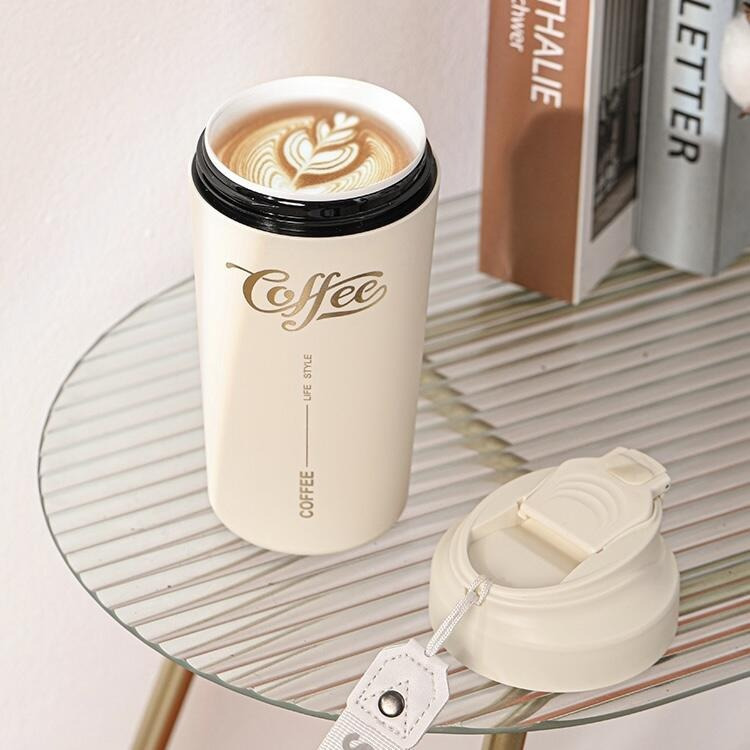 480ml真陶瓷內膽 用超商大杯咖啡.小熊杯 保溫杯 環保杯 隨行杯 保溫杯 飲料杯 陶瓷保溫杯 隨行咖啡杯-細節圖3