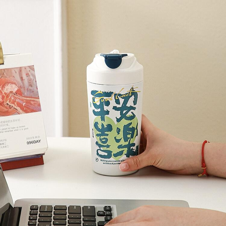 書法480ml真陶瓷內膽  可裝超商大杯咖啡.保溫杯 環保杯 隨行杯 保溫杯 飲料杯 陶瓷保溫杯 隨行咖啡杯-細節圖5