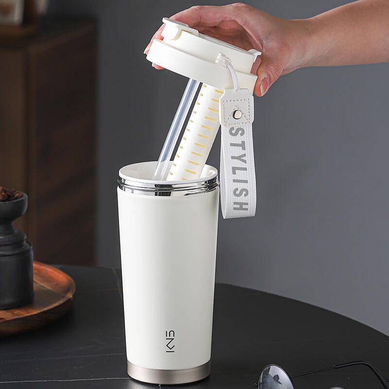 500ml真陶瓷內膽.不鏽鋼外殼咖啡杯 內附茶隔 陶瓷保溫杯 隨行杯 陶瓷保溫瓶 保溫杯 陶瓷咖啡杯 康納斯-細節圖8