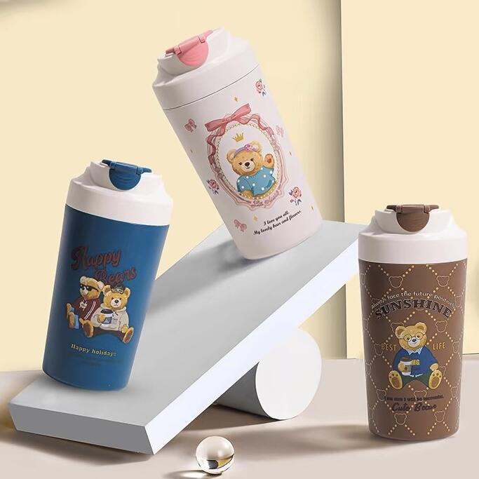 貴族熊480ml真陶瓷內膽  可裝超商大杯咖啡.保溫杯 環保杯 隨行杯 保溫杯 飲料杯 陶瓷保溫杯 隨行咖啡杯-細節圖2