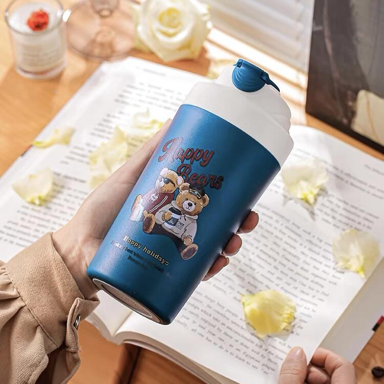 貴族熊480ml真陶瓷內膽  可裝超商大杯咖啡.保溫杯 環保杯 隨行杯 保溫杯 飲料杯 陶瓷保溫杯 隨行咖啡杯-細節圖5