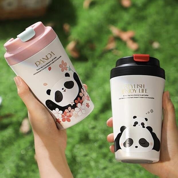 380ml 真陶瓷內膽適用超商中杯咖啡.小熊杯 保溫杯 環保杯 隨行杯 保溫杯 飲料杯 陶瓷保溫杯 水杯 隨行咖啡杯-細節圖8