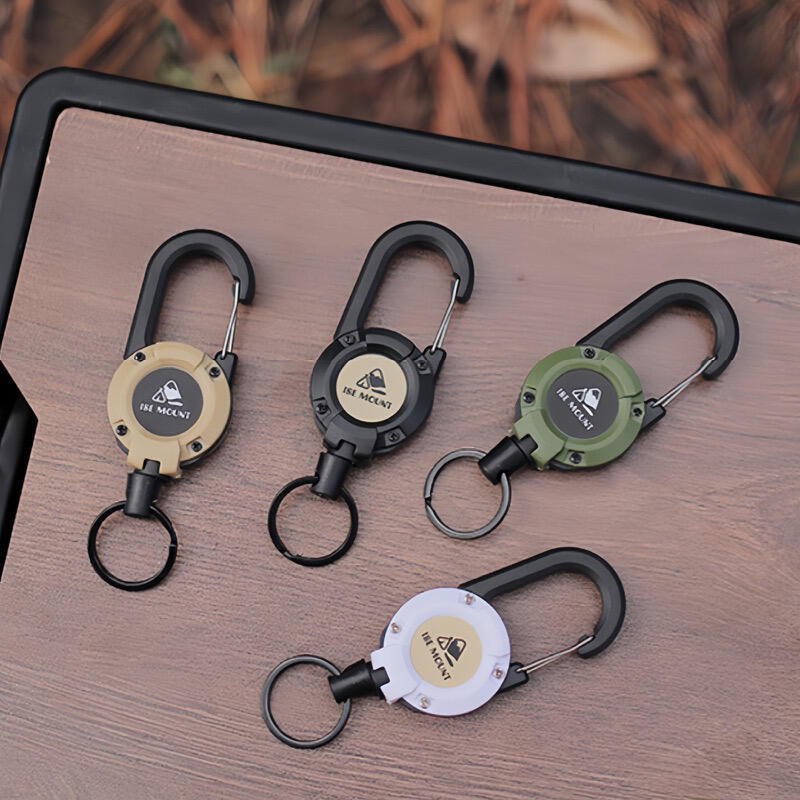 台灣24H出貨 伸縮登山扣 鋼絲伸縮扣 多功能伸縮扣 戰術伸縮扣 露營掛扣 登山扣鑰匙圈手機掛繩.悠遊卡掛扣-細節圖5