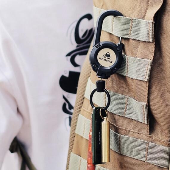 台灣24H出貨 伸縮登山扣 鋼絲伸縮扣 多功能伸縮扣 戰術伸縮扣 露營掛扣 登山扣鑰匙圈手機掛繩.悠遊卡掛扣-細節圖7