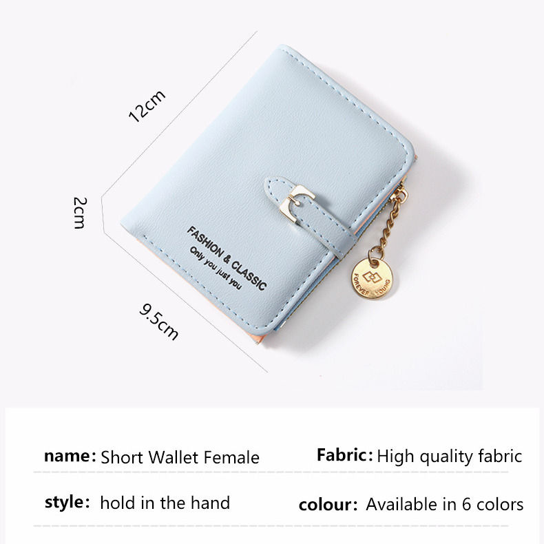 迷你小錢包 簡約零錢包 短款錢夾 女士零錢包 皮夾 短夾 短款拉鍊可愛零錢包 簡約方形 女士零錢包-細節圖4