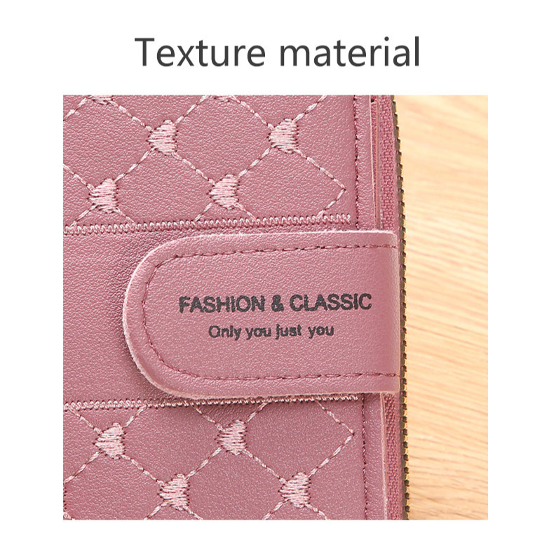 零錢包 韓版迷你小錢包 愛心彩色 短款拉鍊可愛零錢包 學生短款繡花女皮夾 簡約方形 迷你錢夾 女士零錢包 皮夾 短夾-細節圖6