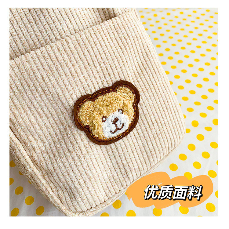 韓國ins可愛小熊斜挎包 少女學生帆布包 單肩小包 原宿風 小熊斜背包 小包 生日禮物 無掛件-細節圖3