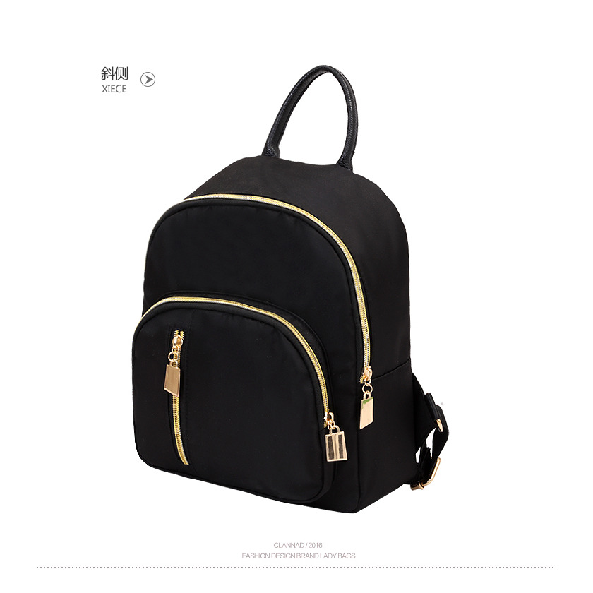 背包 迷你後背包 防潑水 尼龍後背包雙肩包 韓版休閒 後背包 尼龍黑 休閒背包 小背包 書包-細節圖8