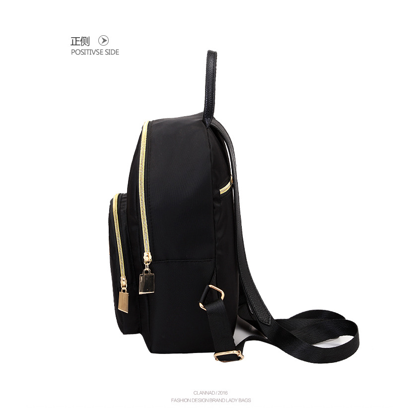 背包 迷你後背包 防潑水 尼龍後背包雙肩包 韓版休閒 後背包 尼龍黑 休閒背包 小背包 書包-細節圖10