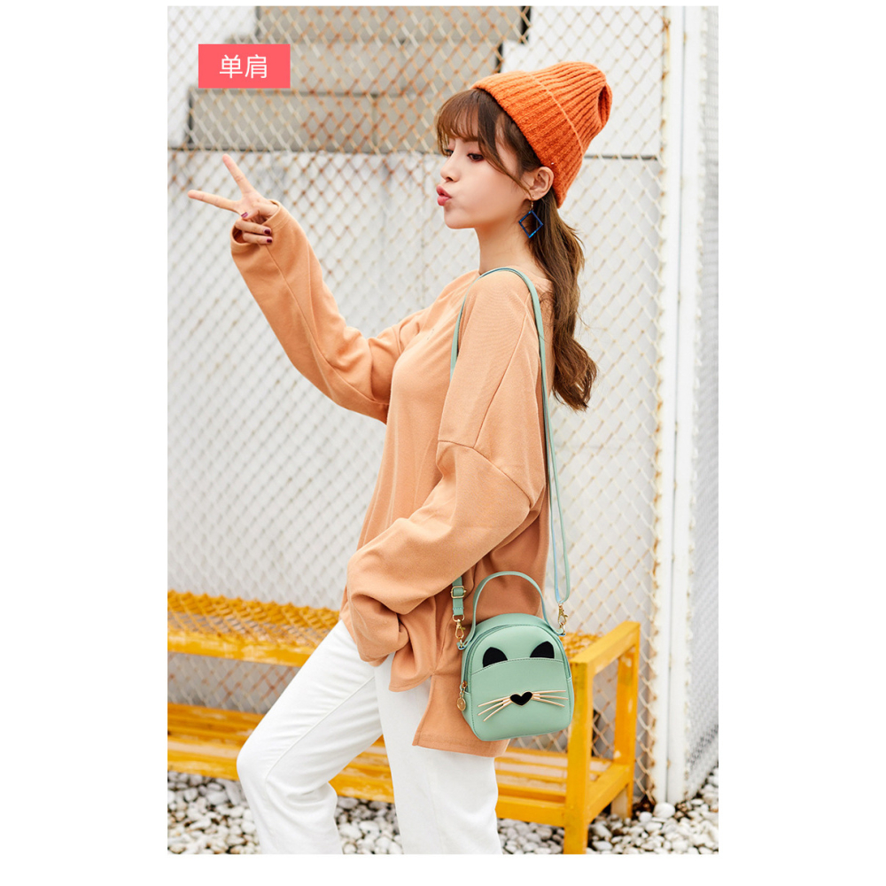 背包 貓咪 迷你包 手提包 兒童背包 韓版包包 百搭小書包 生日禮物-細節圖3