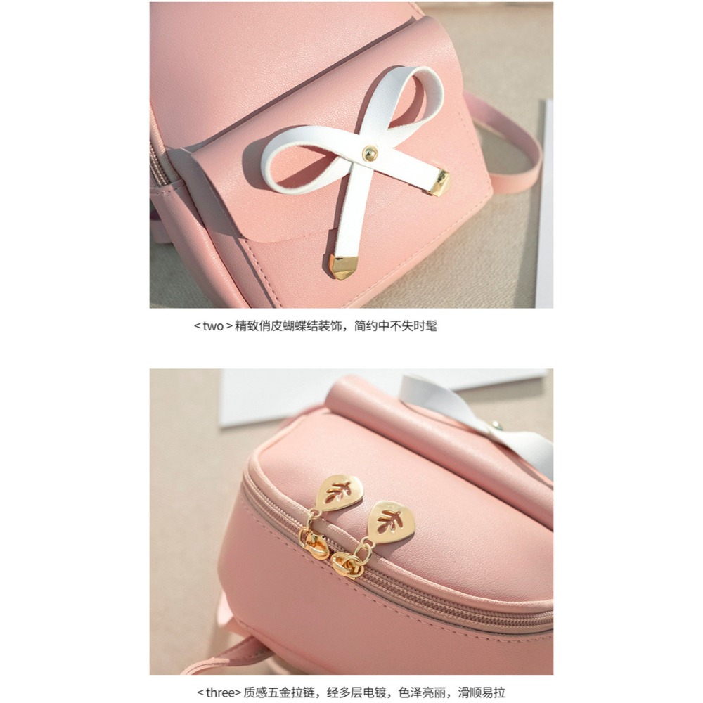 背包 迷你 花結小背包 學院風小清新斜挎小包 雙肩包 手機包 格子雙肩包 斜跨手機小包 小書包 可愛小背包-細節圖6