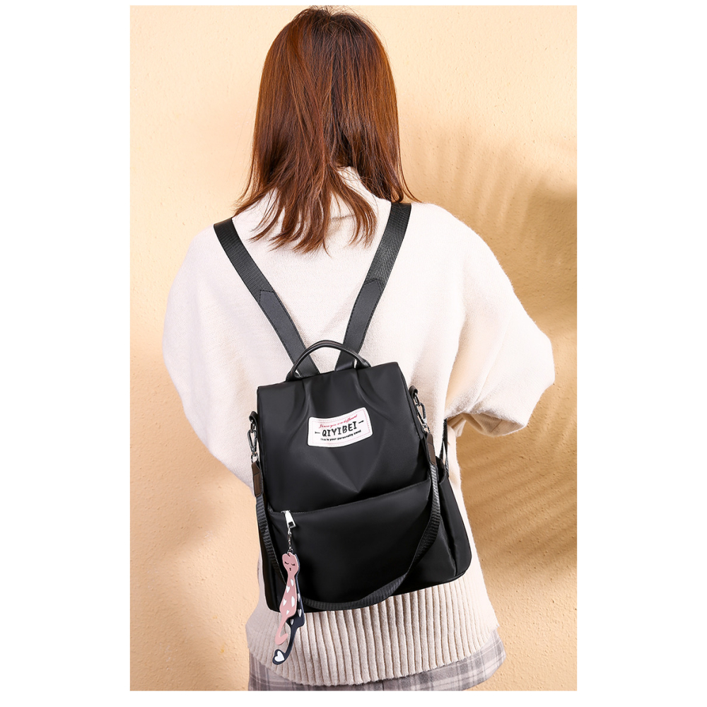 背包 牛津布防盜雙肩包 雙肩包背包 韓版百搭背包 學生書包 旅行包 防潑水背包 女士背包-細節圖3