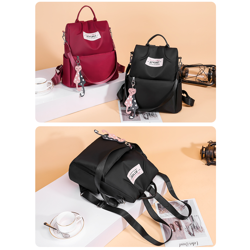背包 牛津布防盜雙肩包 雙肩包背包 韓版百搭背包 學生書包 旅行包 防潑水背包 女士背包-細節圖6