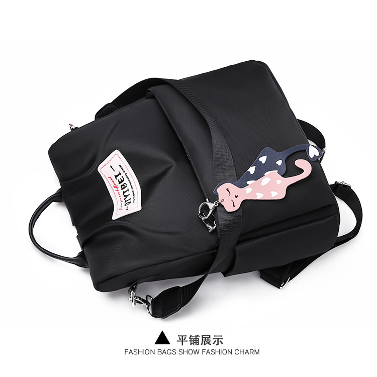 背包 牛津布防盜雙肩包 雙肩包背包 韓版百搭背包 學生書包 旅行包 防潑水背包 女士背包-細節圖10