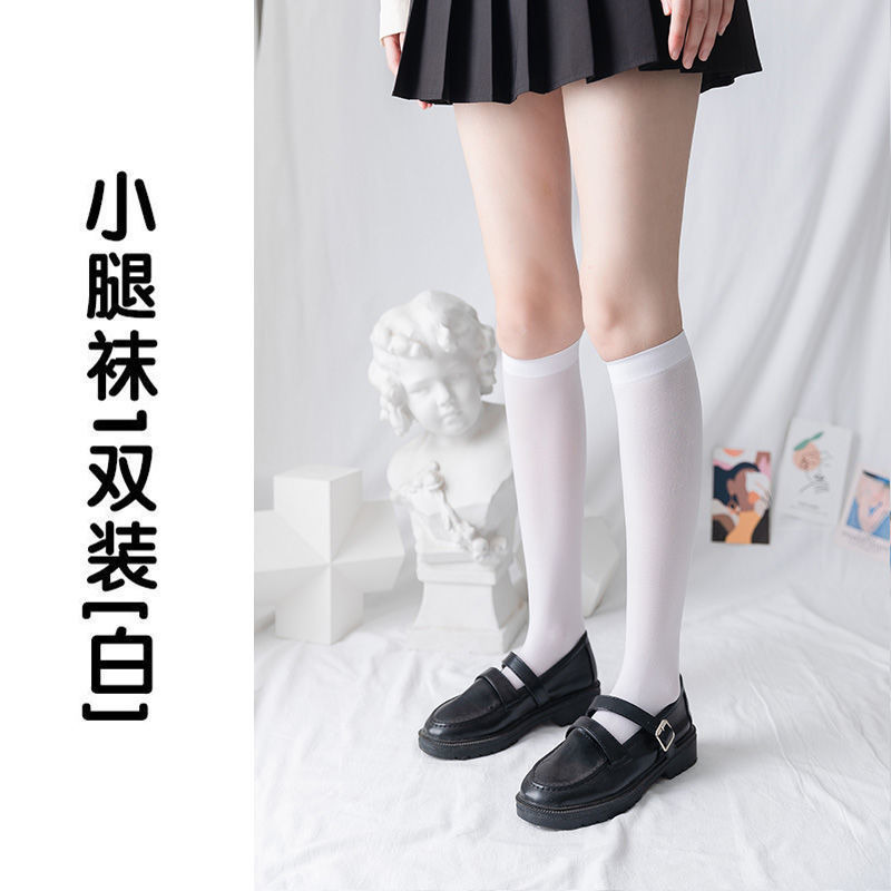 襪子 JK日系小腿襪 JK風襪子 夏季薄款 日係學院風百搭 過膝襪 中筒襪 高筒襪 及膝襪 針織小腿襪-規格圖11