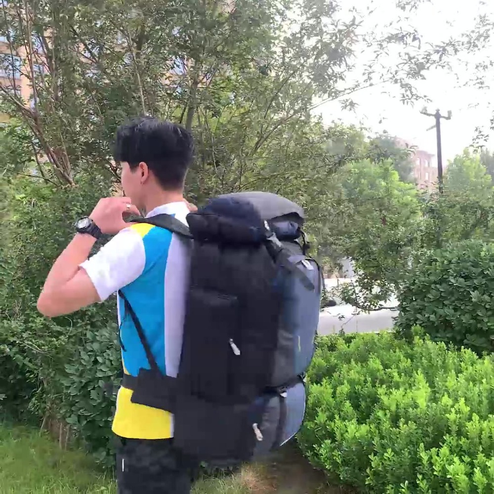 登山背包 特價399 70L 腰帶款 登山包 雙肩戶外背包 防水男女旅行雙肩背包 戶外大容量包 戶外包-細節圖10