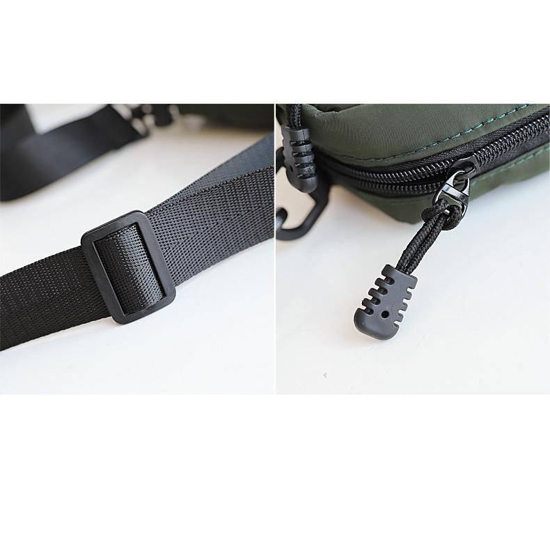 [現貨在台] 簡約尼龍微笑小方包 手機包 側背包 斜跨包 3色可選-細節圖5