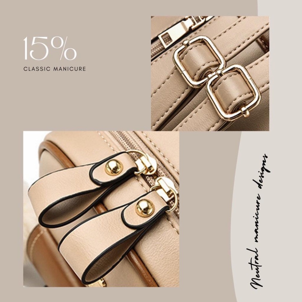 [現貨在台] 質感學院風金屬牌後背包 學生包 時尚風格 3色可選-細節圖2