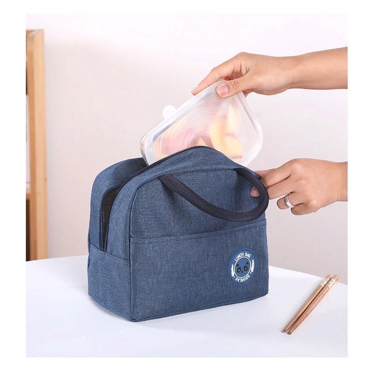 [現貨在台] 簡約素色貓熊保溫保冰包 5色 便當袋 保溫袋 野餐袋 保冷袋 大容量-細節圖5