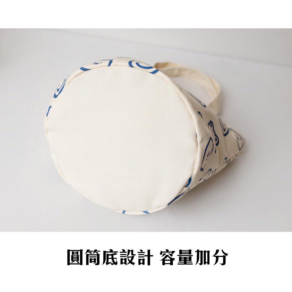 [現貨在台] 微笑熊圓筒帆布手提包 小布包 圓筒包 台灣現貨 3色可選-細節圖5