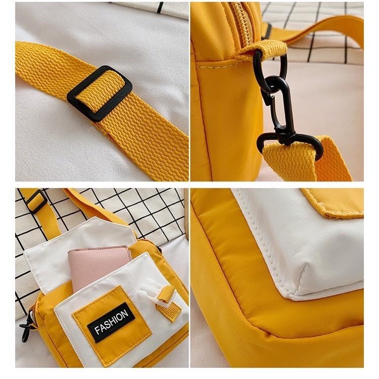 [現貨在台] 小文青肩背尼龍布包  休閒百搭 簡單出遊 肩背 斜背包 肩背包 5色-細節圖2