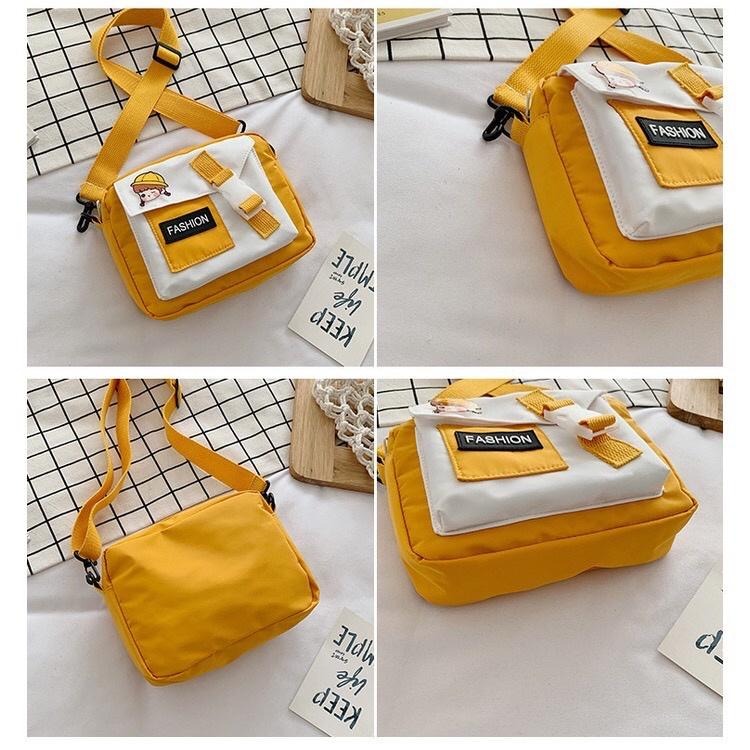 [現貨在台] 小文青肩背尼龍布包  休閒百搭 簡單出遊 肩背 斜背包 肩背包 5色-細節圖4